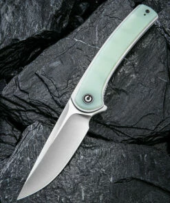 Cheap ⌛ CIVIVI Knives CIVIVI Asticus C2002B, 3.80" D2 Satin Drop Point Plain Blade, Natural (Jade) G-10 Handles 🎁