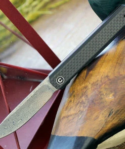 Coupon 🛒 CIVIVI Knives CIVIVI Exarch C2003DS-1, 3.22" Damascus Drop Point Blade, Black G-10 Handles w/Twill Carbon Fiber Overlay 🔔 -Automatic Knives shop 2003DS1.1 67780.1588779556