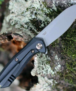 New ⌛ We Knife Co. We Knife 2005C Mote, 2.66" CPM S35VN Gray Stonewash Plain Blade, Black Titanium Handle 👏 -Automatic Knives shop 2005C.1 12107.1599073197