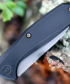 New ⌛ We Knife Co. We Knife 2005C Mote, 2.66" CPM S35VN Gray Stonewash Plain Blade, Black Titanium Handle 👏 -Automatic Knives shop 2005C.3 63235.1599073197