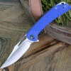 Hot Sale 👏 CIVIVI Knives CIVIVI 🐶 Dogma Linerlock C2005C, 3.46" D2 Satin Plain Blade, Blue G10 Handles 🔥