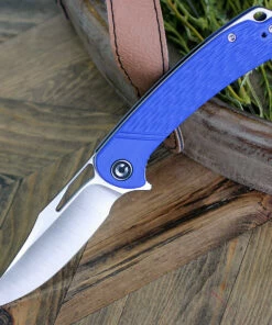 Hot Sale 👏 CIVIVI Knives CIVIVI 🐶 Dogma Linerlock C2005C, 3.46" D2 Satin Plain Blade, Blue G10 Handles 🔥