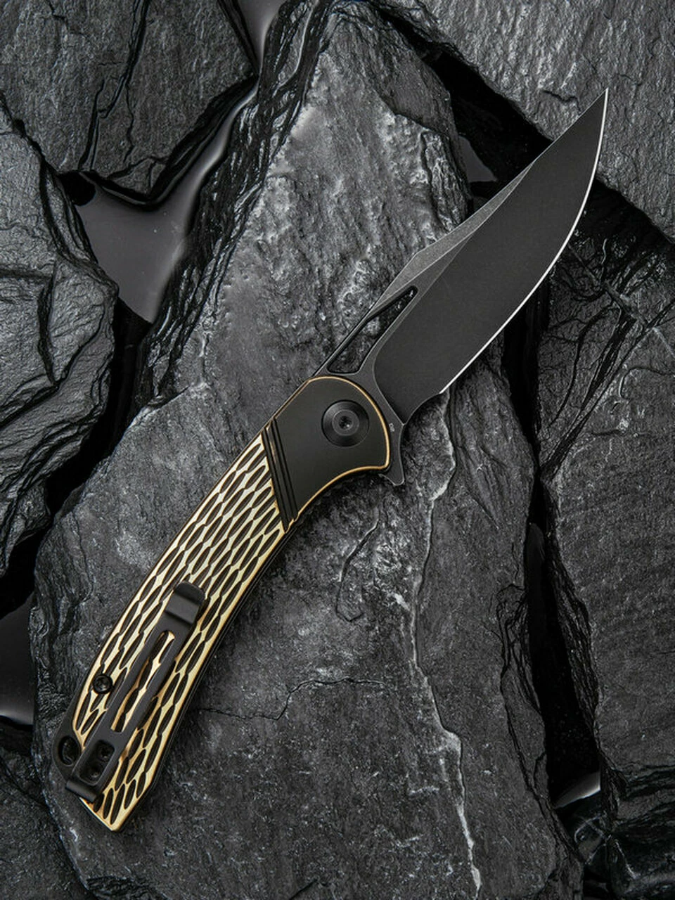 New 🎁 CIVIVI Knives CIVIVI 🦮 Dogma Linerlock C2005E, 3.46" D2 Black Stonewashed Plain Blade, Gold G10 Handles 😀 2 New 🎁 CIVIVI Knives CIVIVI 🦮 Dogma Linerlock C2005E, 3.46" D2 Black Stonewashed Plain Blade, Gold G10 Handles 😀 - Image 2