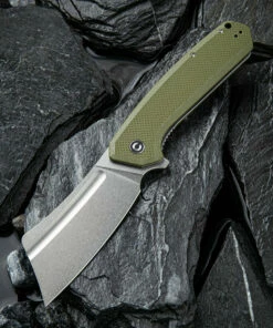 Deals ⌛ CIVIVI Knives CIVIVI Bullmastiff C2006A, 3.83" 9Cr18MoV Stonewashed Cleaver Plain Blade, OD Green G-10 Handles 😍