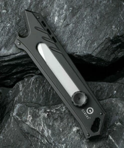 Discount 👏 CIVIVI Knives CIVIVI Mandate Utility Knife C2007D, 2.12" 9Cr18MoV Stonewashed Blade, Black Titanium Handle ❤️ -Automatic Knives shop 2007D.2 00025.1595866594