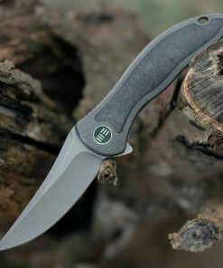 Brand new 🧨 We Knife Co. We Knife Mini Synergy 2011CF-A, 2.93" CPM 20CV Stonewashed Blade, Black/Gray 6AL4V Titanium w/ Shredded Carbon Fiber Inlay Handle 👏