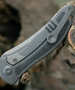 Brand new 🧨 We Knife Co. We Knife Mini Synergy 2011CF-A, 2.93" CPM 20CV Stonewashed Blade, Black/Gray 6AL4V Titanium w/ Shredded Carbon Fiber Inlay Handle 👏 -Automatic Knives shop 2011CFA.2 92554.1609269850