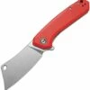 Hot Sale 🛒 CIVIVI Knives CIVIVI Mini Mastodon C2011B, 3" 9Cr18MoV Stonewashed Cleaver Blade, Red G-10 Handles 💯