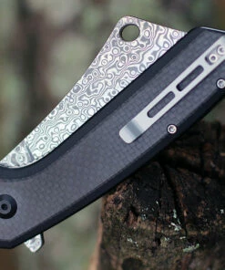 Wholesale 😀 CIVIVI Knives CIVIVI Mastodon C2012DS-1, 3.8" Damascus Cleaver Blade, Black G-10 Handles w/Twill Carbon Fiber Overlay 🧨 -Automatic Knives shop 2012ds1.2 03926.1603118142