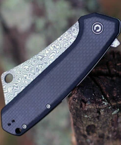 Wholesale 😀 CIVIVI Knives CIVIVI Mastodon C2012DS-1, 3.8" Damascus Cleaver Blade, Black G-10 Handles w/Twill Carbon Fiber Overlay 🧨 -Automatic Knives shop 2012ds1.3 13776.1603118149