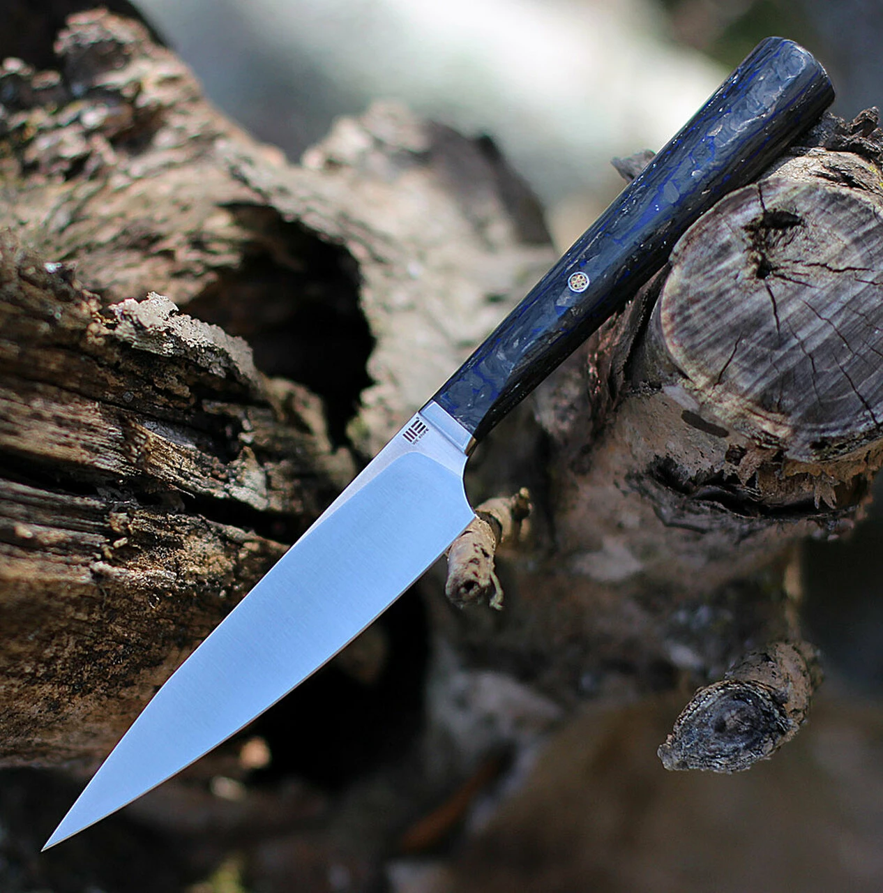 Flash Sale 👍 We Knife Co. We Knife Yakula 2013A, 4.39" CPM S35VN Satin Plain Blade, Blue/Black Carbon Fiber With 6AL4V Titanium Bolster Handle 👍 1 Flash Sale 👍 We Knife Co. We Knife Yakula 2013A, 4.39" CPM S35VN Satin Plain Blade, Blue/Black Carbon Fiber With 6AL4V Titanium Bolster Handle 👍