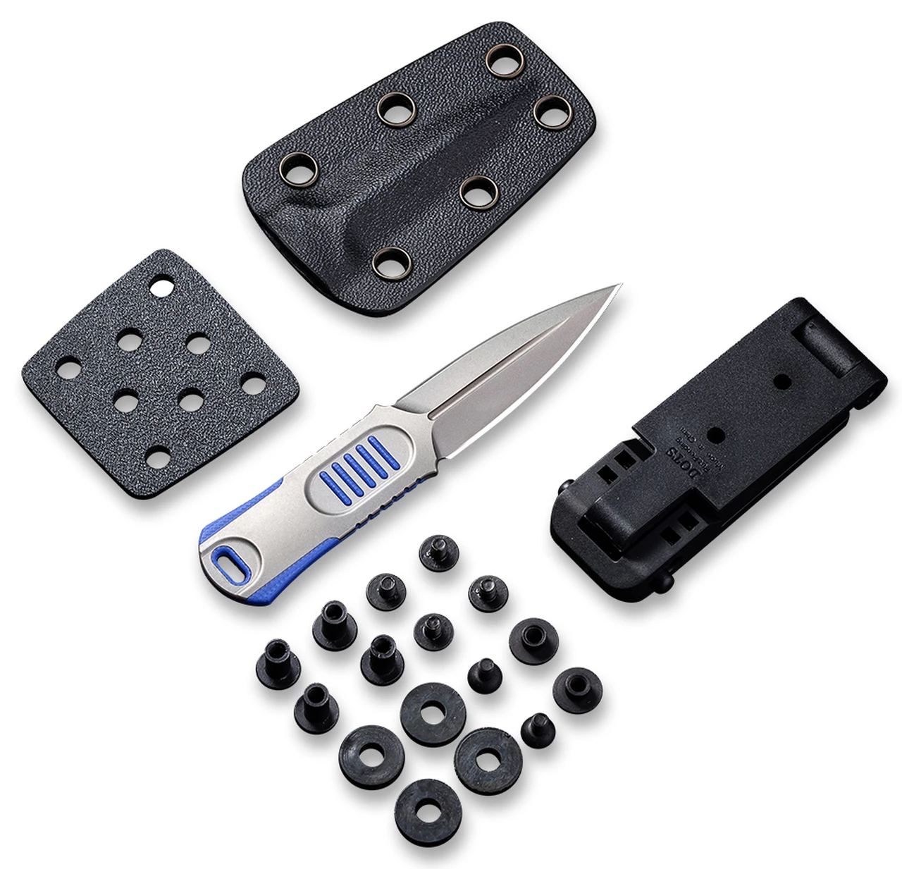 Cheapest 🤩 WE Knife Co. Oss Dagger Neck Knife, 2017C, 2.22" CPM-20CV Stonewashed Dagger, Blue G-10 Handle 🎁 3 Cheapest 🤩 WE Knife Co. Oss Dagger Neck Knife, 2017C, 2.22" CPM-20CV Stonewashed Dagger, Blue G-10 Handle 🎁 - Image 3