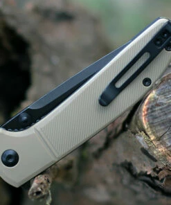 Promo ✔️ CIVIVI Knives CIVIVI Badlands Vagabond C2019A, 3.25" 9Cr18MoV Black Stonewashed Drop Point Blade, Tan GRN Handles 👏 -Automatic Knives shop 2019A.3 09067.1608762403