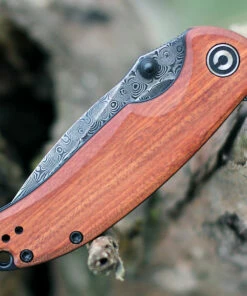 Best Pirce 🤩 CIVIVI Knives CIVIVI Pintail C2020DS-2, 2.98" Damascus Drop Point Plain Blade, Cuibourtia Wood Handles 😍 -Automatic Knives shop 2020ds2.3 98043.1621967600