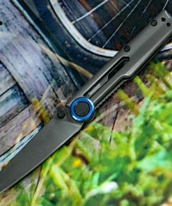 Best Sale 🔔 Kershaw Knives Kershaw 2045 Decibel, 3" 8Cr13MoV TiNi Coated Plain Blade, TiNi Coated Stainless Steel Handle ✔️