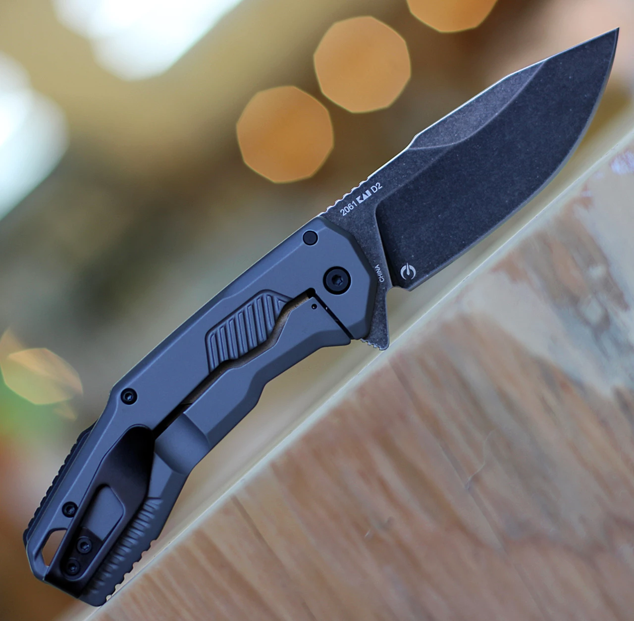 Flash Sale 🌟 Kershaw Knives Kershaw 2061 Cannonball, 3.5" D2 BlackWashed Plain Blade, Gray PVD SS Handle ⌛ 2 Flash Sale 🌟 Kershaw Knives Kershaw 2061 Cannonball, 3.5" D2 BlackWashed Plain Blade, Gray PVD SS Handle ⌛ - Image 2