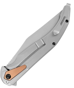 New 🎉 Kershaw Knives Kershaw Strata 2076, 4.5" D2 Steel Bead-Blasted Clip Point Blade, Black G-10 Front w/ Bead-Blasted Stainless Steel Back Handles ✨ -Automatic Knives shop 2076 clipside closed web 41701.1620327353