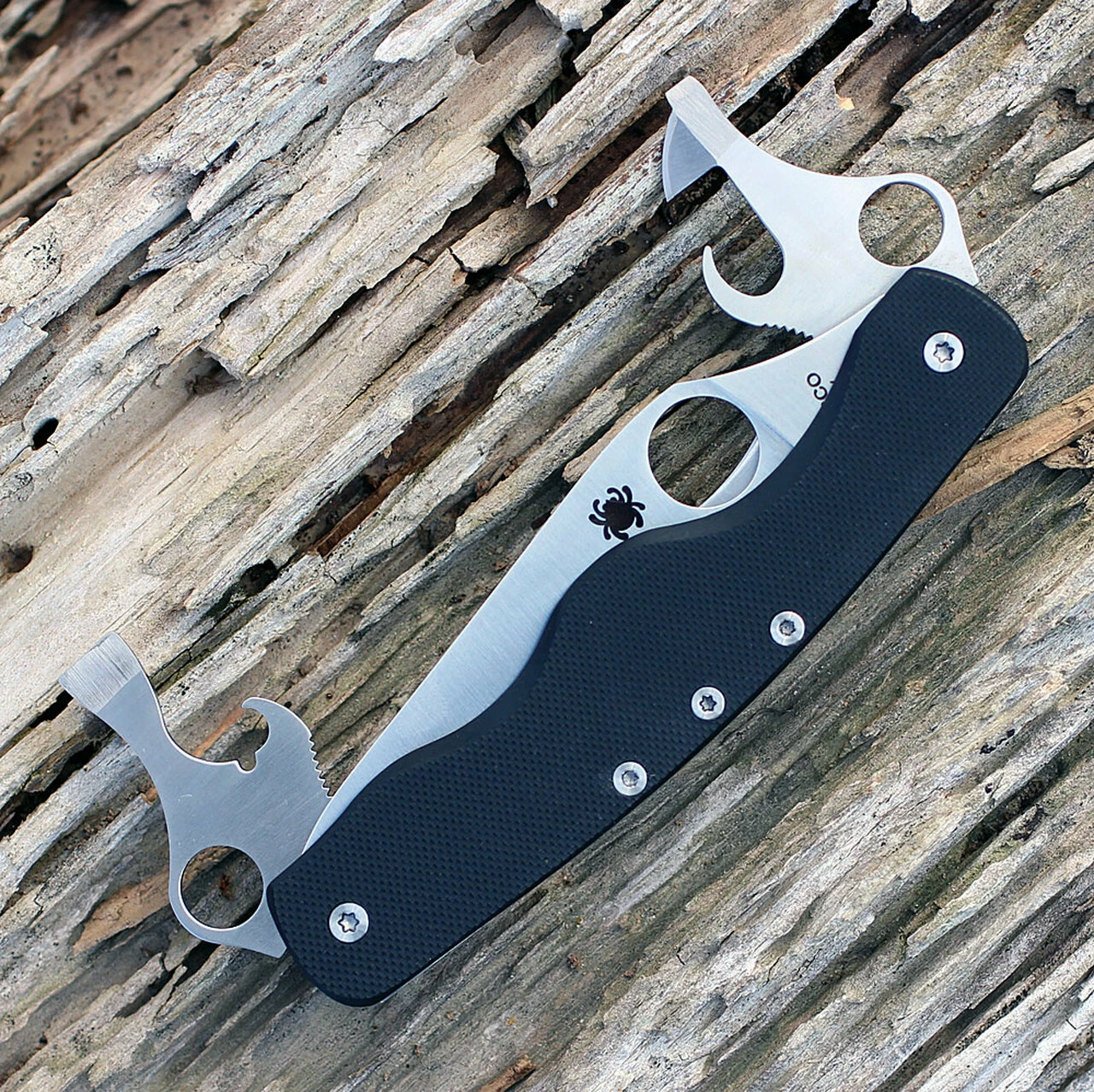 New ⭐ Spyderco Knives Spyderco C208GP ClipiTool Standard, 3.5" 8Cr13MoV Plain Blade, Black G-10 Handle ⌛ 4 New ⭐ Spyderco Knives Spyderco C208GP ClipiTool Standard, 3.5" 8Cr13MoV Plain Blade, Black G-10 Handle ⌛ - Image 4