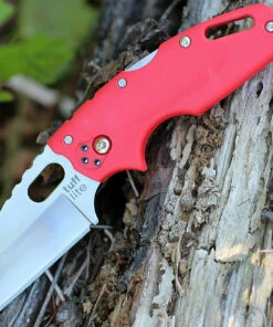 Outlet 🤩 Cold Steel Cold Steel CS20LTR Tuff Lite, 2.5" AUS 8A SS Plain Blade, Red Grivory Handle 😍