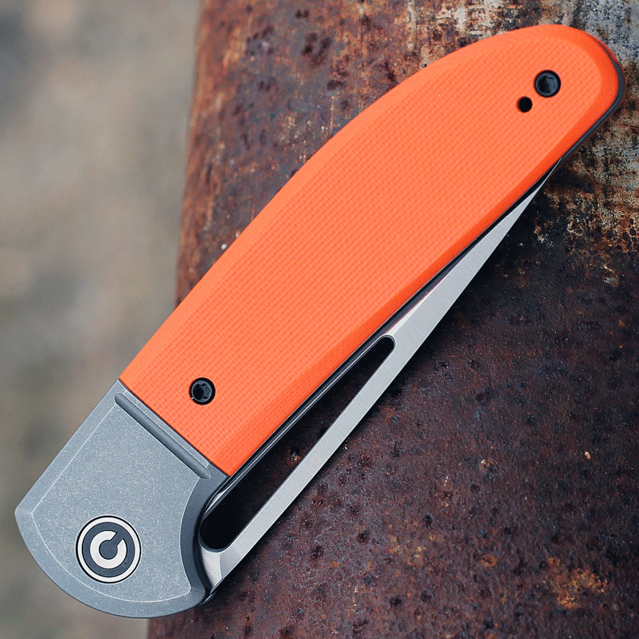 Hot Sale 🌟 CIVIVI Knives CIVIVI Trailblazer XL Slip Joint Knife C2101B, 3.5" D2 Satin Plain Blade, Orange G-10 Handle 😀 3 Hot Sale 🌟 CIVIVI Knives CIVIVI Trailblazer XL Slip Joint Knife C2101B, 3.5" D2 Satin Plain Blade, Orange G-10 Handle 😀 - Image 3