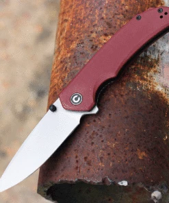 Deals 🎉 CIVIVI Knives CIVIVI Brazen Flipper Knife C2102B, 3.46" Sandvik 14C28N Stainless Steel Stonewashed Blade, Burgundy G-10 Handle ⭐