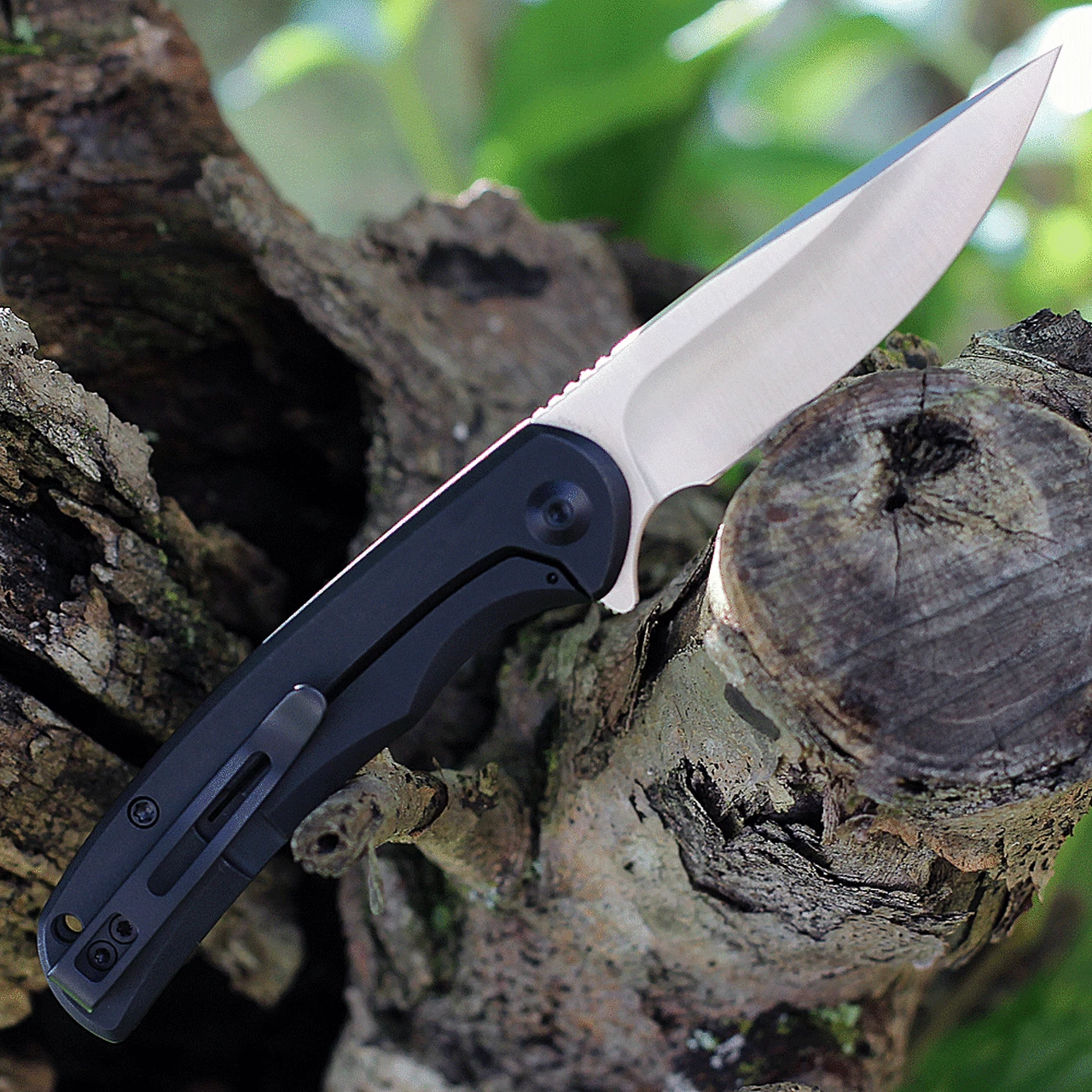 Cheap 🔥 CIVIVI Knives CIVIVI NOx C2110B, 2.97" Nitro-V Satin Plain Blade, Black Stainless Steel Handle 🔔 2 Cheap 🔥 CIVIVI Knives CIVIVI NOx C2110B, 2.97" Nitro-V Satin Plain Blade, Black Stainless Steel Handle 🔔 - Image 2