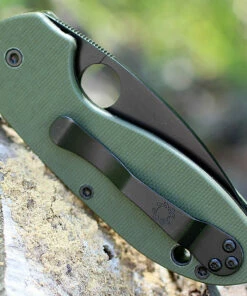 Cheapest ✔️ Spyderco Knives Spyderco C216GPSGRBK EFFICIENT, Black Part Serrated Blade, Green G-10 Handle 🤩 -Automatic Knives shop 216gpgrbk.5 28752.1566586100