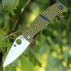 Best reviews of 🌟 Spyderco Knives Spyderco Caribbean Leaf G-10 Black/Yellow C217GP, 3.70" LC200N Plain Blade 🔥