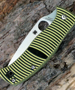 Best reviews of 🌟 Spyderco Knives Spyderco Caribbean Leaf G-10 Black/Yellow C217GP, 3.70" LC200N Plain Blade 🔥 -Automatic Knives shop 217gp 09394.1566585922