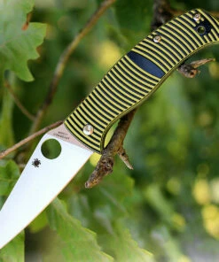 Discount 😍 Spyderco Knives Spyderco Caribbean C217GPS Sheepfoot G-10 Yellow/Black, 3.70" LC200N Plain Blade 🛒