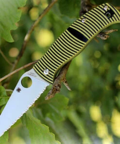 Wholesale 👏 Spyderco Knives Spyderco Caribbean Sheepfoot G-10 Yellow/Black C217GSSF, 3.70" LC200N Serrated Blade 🔥