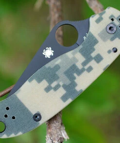 Best reviews of ✔️ Spyderco Knives Spyderco Para Military 3 G-10 Digital Camouflage C223GPCMOBK, 2.95" CPM S45V Black Plain Blade 🔔 -Automatic Knives shop 223gpcmobk.3 31263.1638889281
