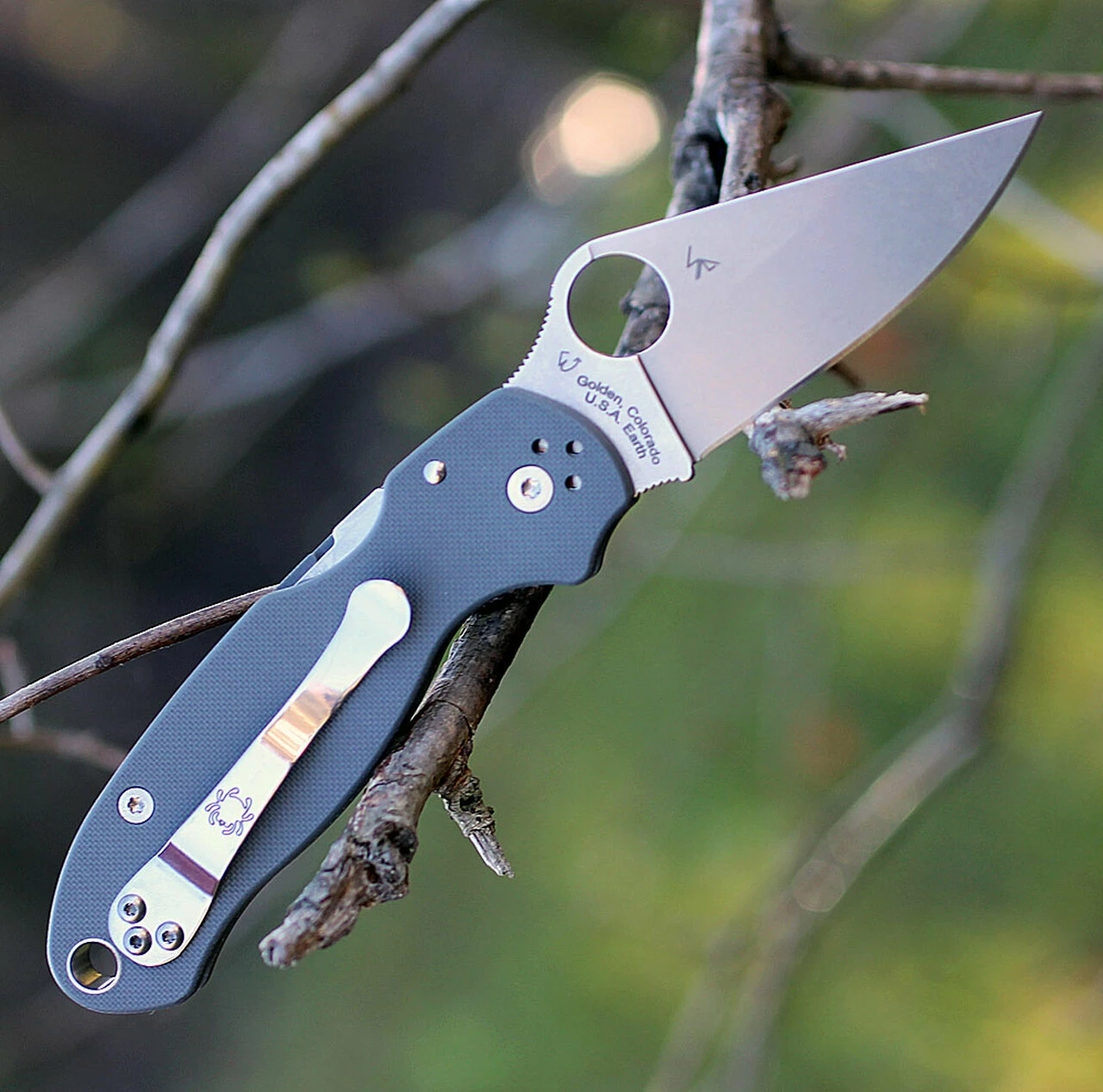 Hot Sale 🎉 Spyderco Knives Spyderco Para Military 3 G-10 Dark Gray C223GPDGY, 2.95" Maxamet Plain Blade 🎉 2 Hot Sale 🎉 Spyderco Knives Spyderco Para Military 3 G-10 Dark Gray C223GPDGY, 2.95" Maxamet Plain Blade 🎉 - Image 2