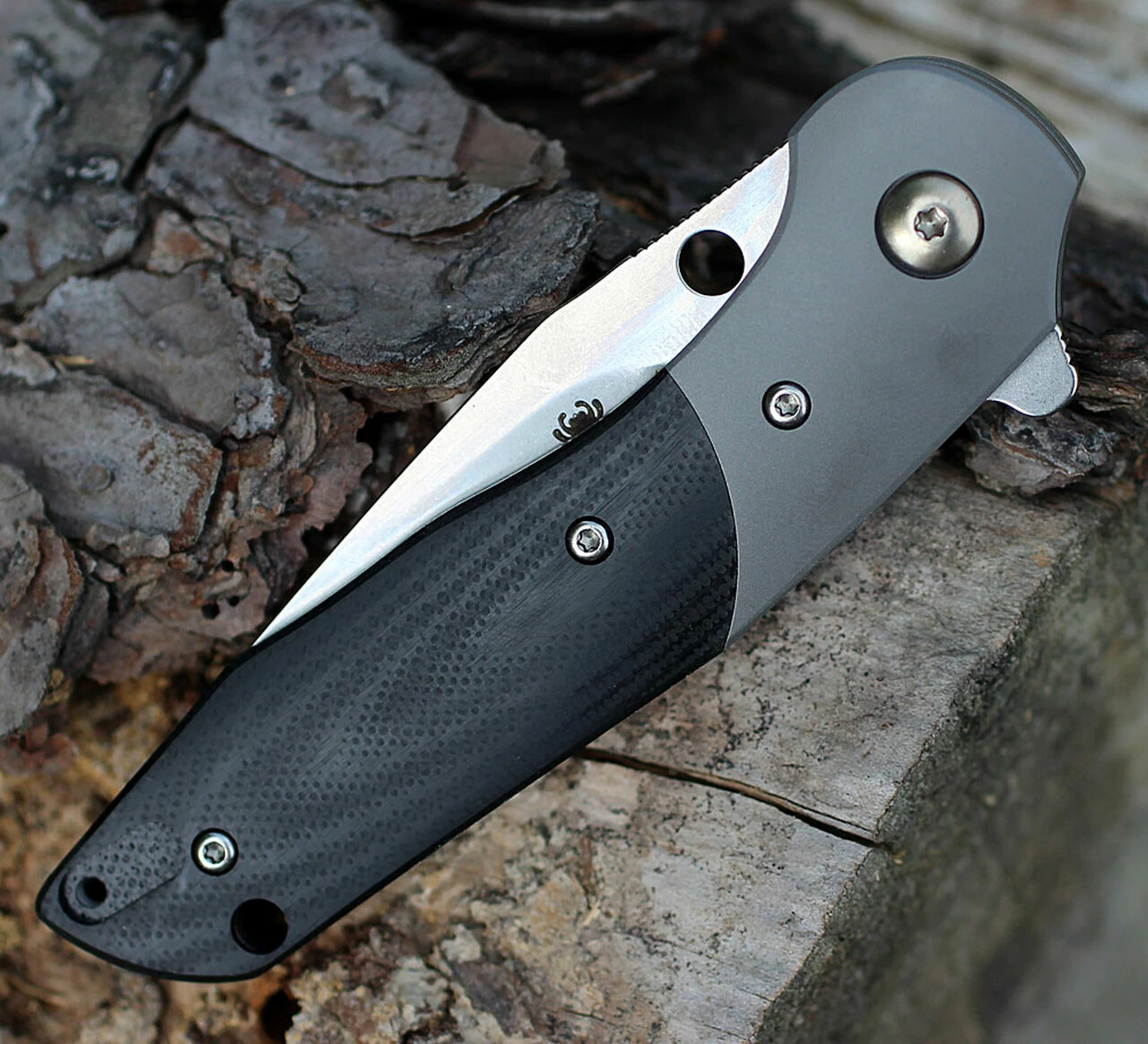 Wholesale 👏 Spyderco Knives Spyderco Hanan G-10 Black /Titanium Bolsters C227GP, 2.95" CPM S30V Plain Blade ❤️ 4 Wholesale 👏 Spyderco Knives Spyderco Hanan G-10 Black /Titanium Bolsters C227GP, 2.95" CPM S30V Plain Blade ❤️ - Image 4