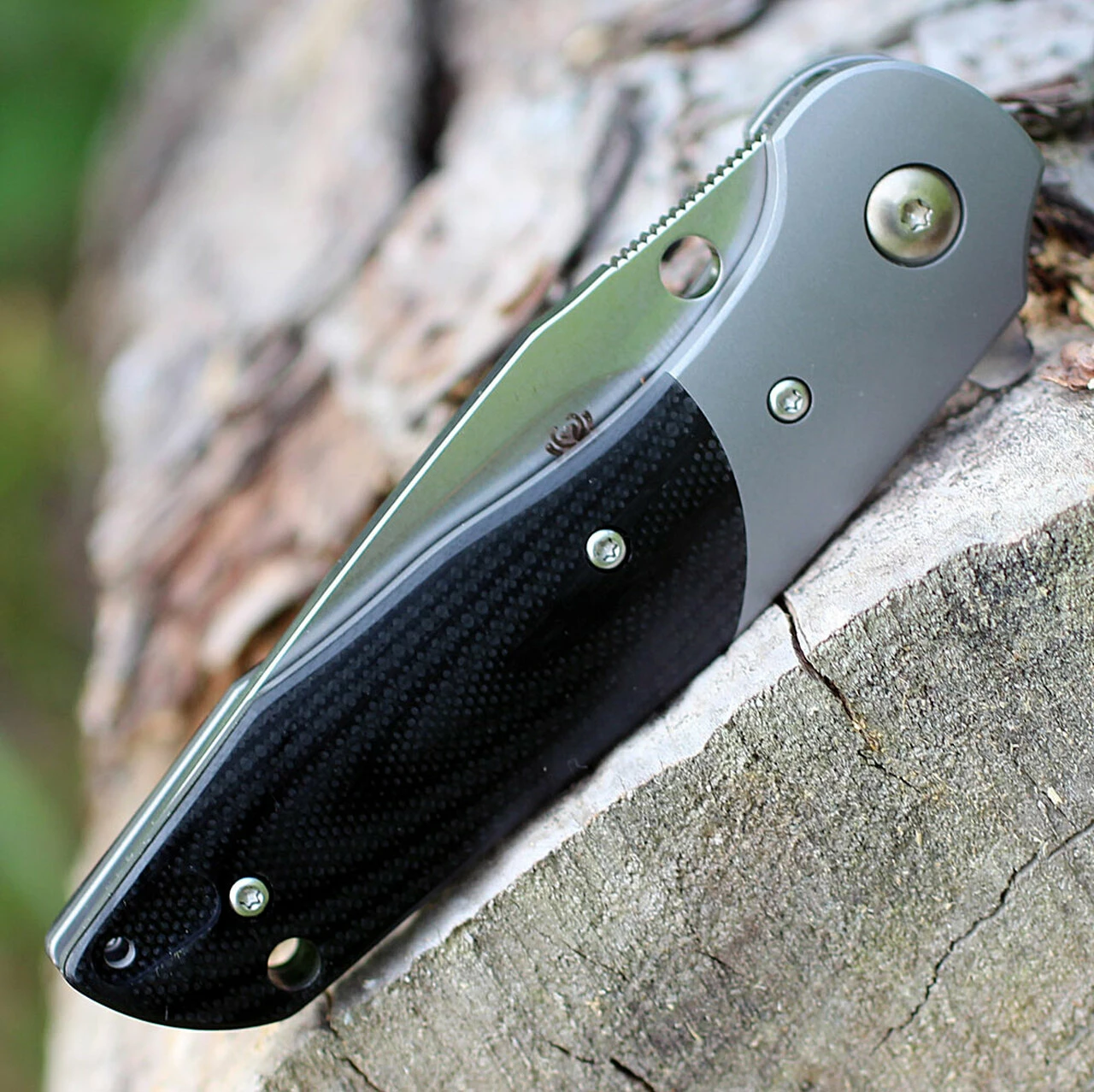 Wholesale 👏 Spyderco Knives Spyderco Hanan G-10 Black /Titanium Bolsters C227GP, 2.95" CPM S30V Plain Blade ❤️ 5 Wholesale 👏 Spyderco Knives Spyderco Hanan G-10 Black /Titanium Bolsters C227GP, 2.95" CPM S30V Plain Blade ❤️ - Image 5