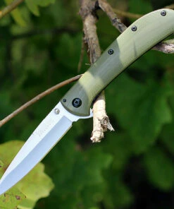 Cheap 🧨 Kershaw Knives Kershaw/Almar Knives 2330GRN AM-4, 3.5" 8Cr13MoV Plain Blade, Green G-10/Contoured Steel Handle ⌛