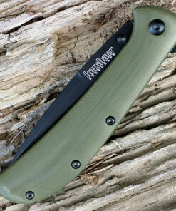 Flash Sale ⌛ Kershaw Knives Kershaw/Almar Knives 2330GRNBLK AM-4, 3.5" 8Cr13MoV Black Plain Blade, Green G-10/Contoured Steel Handle 🤩 -Automatic Knives shop 2330grnblk.1 76858.1566585933