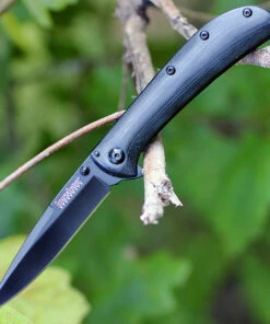 Brand new ✨ Kershaw Knives Kershaw/Almar Knives 2335BLK AM-3, 3.1" 8Cr13MoV Black Plain Blade, G-10/Contoured Steel Handle ⌛