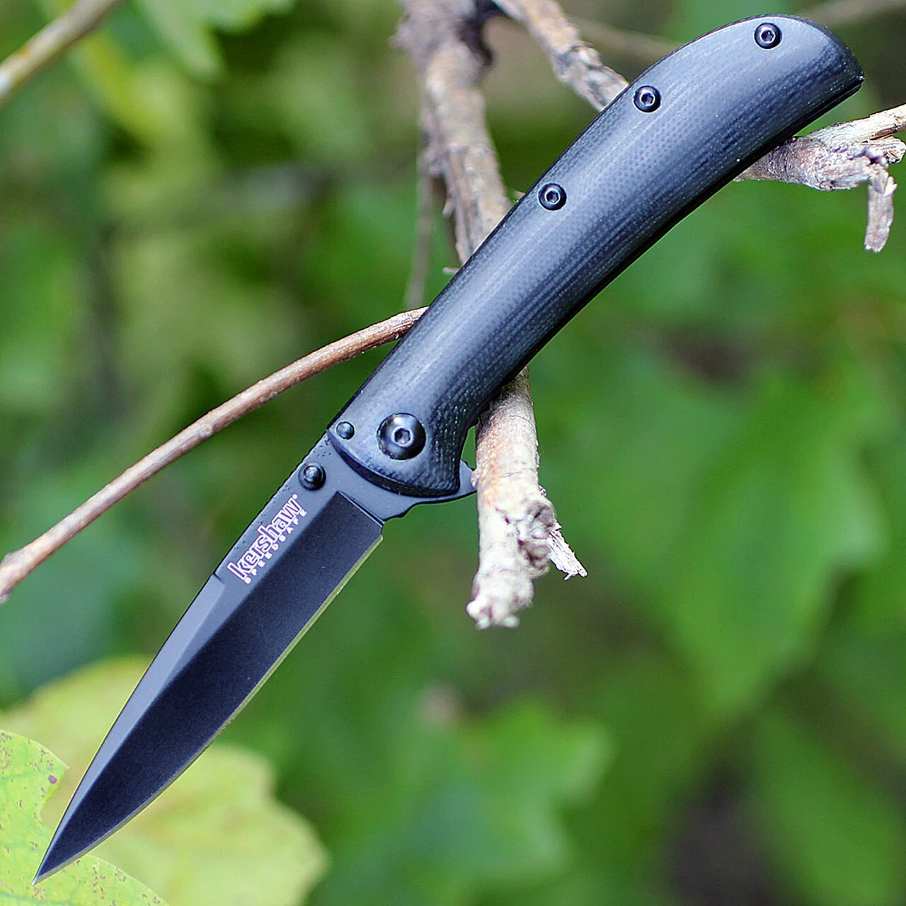 Brand new ✨ Kershaw Knives Kershaw/Almar Knives 2335BLK AM-3, 3.1" 8Cr13MoV Black Plain Blade, G-10/Contoured Steel Handle ⌛ 1 Brand new ✨ Kershaw Knives Kershaw/Almar Knives 2335BLK AM-3, 3.1" 8Cr13MoV Black Plain Blade, G-10/Contoured Steel Handle ⌛