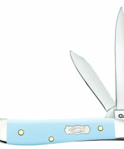 Best Sale ❤️ CASE PEANUT 23384, 2 7/8" CLOSED LENGTH SS BLADE, SMOOTH ICTHUS ICE BLUE SYNTHETIC HANDLE 😀
