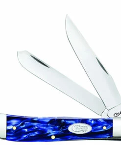 New ⌛ CASE TRAPPER 23431, 4 1/8" CLOSED LENGTH SS BLADE, BLUE PEARL KIRINITE HANDLE 💯