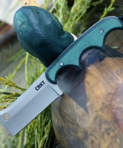 Best Sale ⌛ CRKT Minimalist Cleaver, 2.131" 5Cr15MoV Bead Blast Blade, Polised Rasin Infused Fiber Handle ✔️