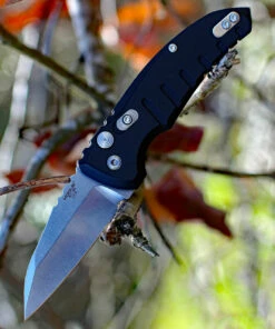 Promo 🎉 HOGUE 24100 A01-MS, 2.6" WHARNCLIFFE CPM-154 BLADE, BLACK ALUMINUM HANDLE 🎉