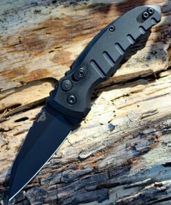 Promo ❤️ HOGUE 24106 A01-MS, 2.6" WHARNCLIFFE CPM-154 BLACK BLADE, BLACK ALUMINUM HANDLE 🎁