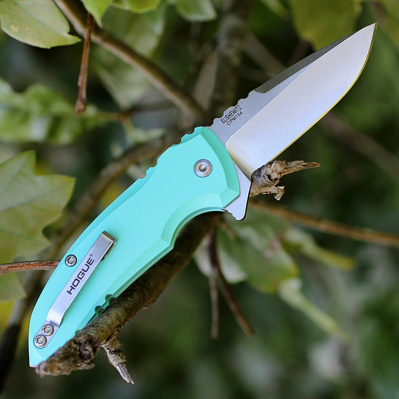 Cheap ✨ Hogue 24173 X1 Micro Button Lock, 2.75" CPM-154 Plain Blade, Matte Aquamarine Aluminum Handle ✨ 2 Cheap ✨ Hogue 24173 X1 Micro Button Lock, 2.75" CPM-154 Plain Blade, Matte Aquamarine Aluminum Handle ✨ - Image 2