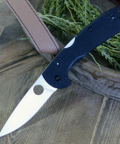 Outlet 🌟 Spyderco Knives Spyderco Siren C247GP, 3.6" LC200N Satin Plain Blade, Black G-10 Handles 🔥 -Automatic Knives shop 247GP.2 27819.1623880473