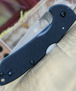 Outlet 🌟 Spyderco Knives Spyderco Siren C247GP, 3.6" LC200N Satin Plain Blade, Black G-10 Handles 🔥 -Automatic Knives shop 247GP.6 59914.1623880473