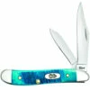 Budget ⌛ CASE PEANUT 25596, 2 7/8" CLOSED LENGTH SS, CARIBBEAN BLUE JIG BONE HANDLE 🛒