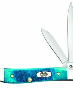 Budget ⌛ CASE PEANUT 25596, 2 7/8" CLOSED LENGTH SS, CARIBBEAN BLUE JIG BONE HANDLE 🛒
