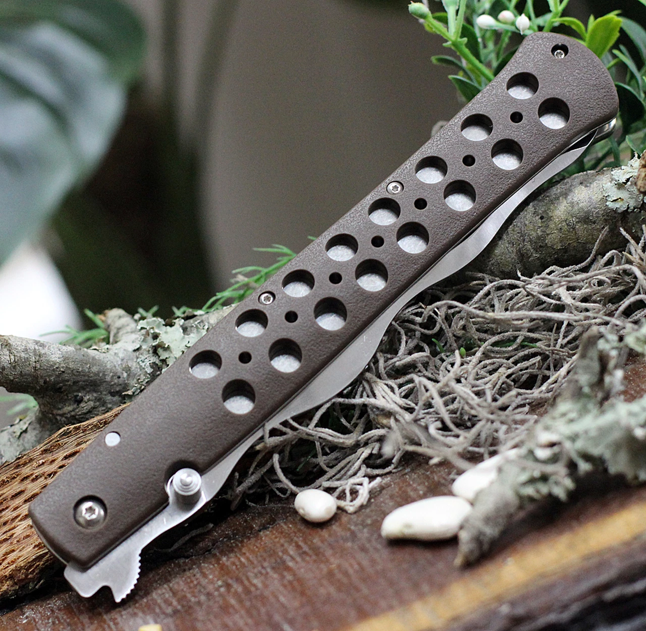 Cheapest ⌛ Cold Steel 6" Kris Ti-Lite Folding Knife 26SXK6, 6" AUS-10A Satin Plain Blade, Flat Dark Earth Zytel Handle ✨ 3 Cheapest ⌛ Cold Steel 6" Kris Ti-Lite Folding Knife 26SXK6, 6" AUS-10A Satin Plain Blade, Flat Dark Earth Zytel Handle ✨ - Image 3